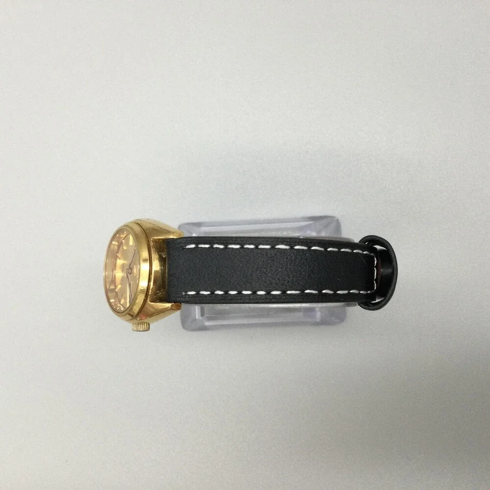 Vintage Seiko 5 Automatic 17j Womens Watch 23mm Gold Tone 4206-0339 Leather